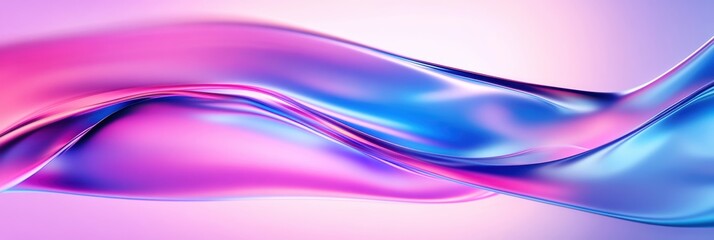 Wall Mural - Colorful wave gradient background in pink and blue tones.