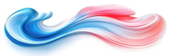 Wall Mural - Abstract colorful wave design, white isolate background.