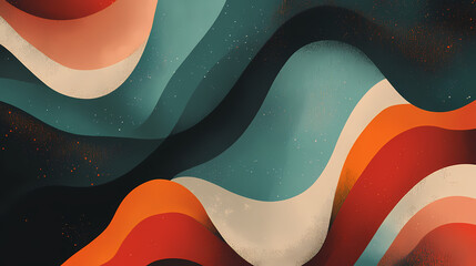 Wall Mural - abstract fluid background pattern in colorful shape design. modern retro design style for poster, fl