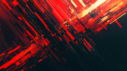 Wall Mural - Abstract futuristic background with light speed streaks, top view, illustrate swift dynamic movement, scifi tone, analogous color scheme. Futurism. Illustration