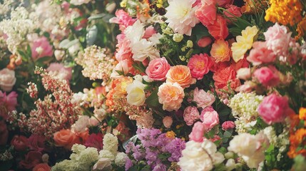 Wall Mural - Flowering Gardens and Bouquets: the beauty of floral arrangements