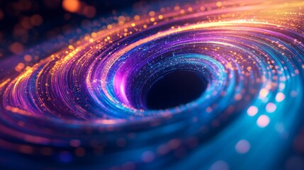 Wall Mural - abstract spiral of light and color