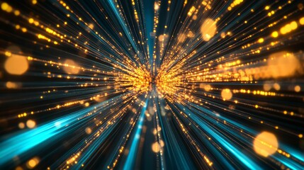 Wall Mural - Dynamic Digital Data Stream - Futuristic Technology Art