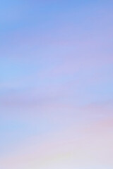 Wall Mural - twilight sky with effect of light in pastel pink, coral, orange, blue tones. colorful sunset of soft