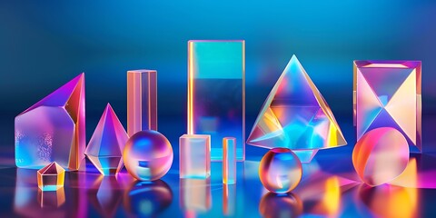 Sticker - Holographic isolated shapes