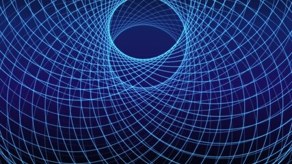 Wall Mural - Abstract Spinning Line Art Swirl 4K Background features lines swirling into abstract shapes while the background and the lines subtly change color.
