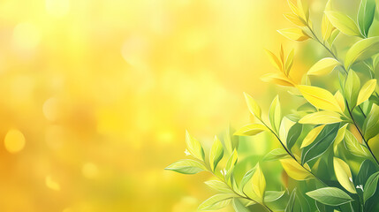 Wall Mural - yellow abstract nature blurred background gradient backdrop. ecology concept for your graphic design