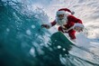 © Zanni - Surfing Santa Riding the Waves in Holiday Spirit