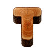 © Vladimir - Letter T made of wooden log