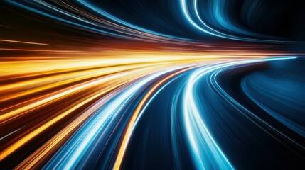 Wall Mural - a striking abstract light streak evokes the feeling of speed and energy