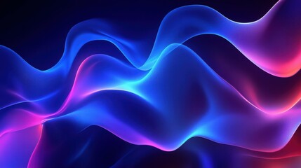 Wall Mural - abstract minimal blue neon background