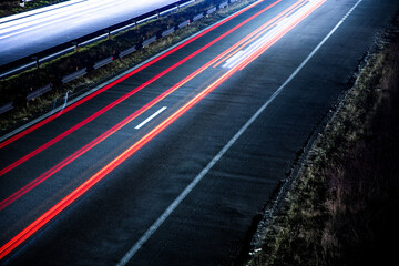 Poster - lights of cars with night