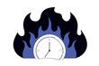 © Natallia - Burning clocks. Deadline disruption. Time management concept. Vector flat illustration