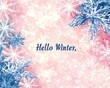 © Maxim Borbut - In this modern banner template, the title of winter greeting is positioned within a circle frame with elements like snowflakes and stars, and with empty space for messages on a white background.