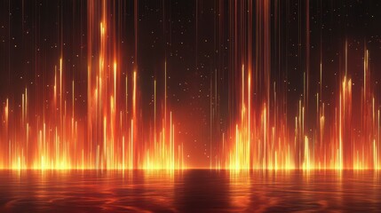 Wall Mural - glowing panoramic background with illuminated strips