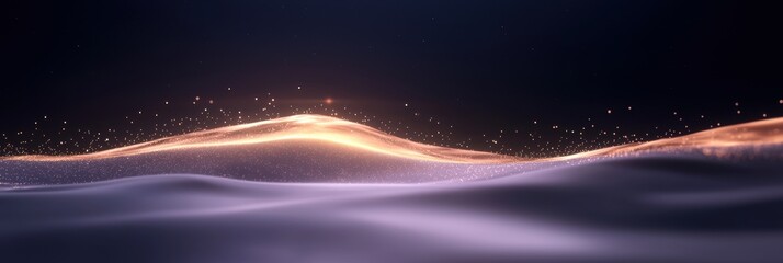 Wall Mural - a blurry image of a purple ocean with a bright orange line in the middle