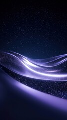 Wall Mural - a dark sky with a purple mountain range in the background