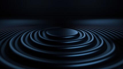 Wall Mural - a black and white image of a wave with a dark blue color