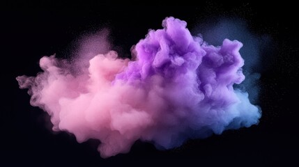 Sticker - A purple and pink cloud of smoke