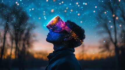 Wall Mural - vr experience: a journey to the cosmos