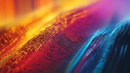 Wall Mural - Abstract Colorful Data Waves Design