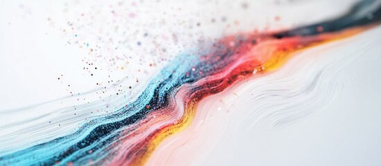 Wall Mural - abstract colorful waves: a digital art piece