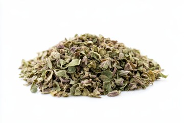 Sticker - Oregano or marjoram leaves against a white backdrop Fresh and dried oregano