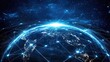 © Natchooda - Visual representation of a global network connection, with glowing data lines and interconnected nodes, symbolizing modern communication and digital innovation