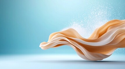 Leinwandbilder - Minimalist design showcasing vocal cords represented by abstract waves and microphone symbol emphasizing the concept of articulation and sound expression on a clean white background