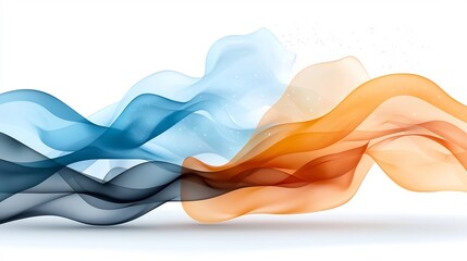 Leinwandbilder - Vibrant abstract representation of effective communication showcased through colorful sound waves and speech elements on a white background