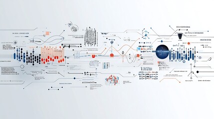 Fototapete - Design of a Dialogue Scene with Visual Sound Frequency Elements Emphasizing Intonation and Voice Clarity on a White Background  Conceptual Representing Communication Technology