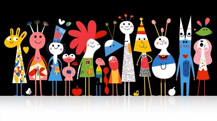 Fototapete - Vibrant and creative digital depicting an expressive dialogue between characters using clear voice and bold intonation patterns against a minimalist white background