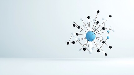 Aufkleber - Futuristic art depicting a complex network of fiber optic strands forming glowing light pathways and seamless connectivity on a clean white background representing innovation technology