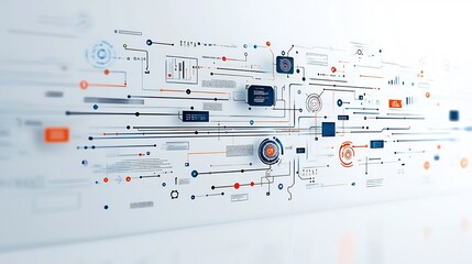 Leinwandbilder - Futuristic art of an advanced fiber optic network system with vibrant light effects and seamless digital connections representing the power of modern technology and connectivity
