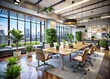 © Wanlop - Modern Co-Working Office Space Meeting Room with a Tilt-Shift Photography Effect, Showcasing a Collaborative Environment and Innovative Design Elements for Creative Professionals