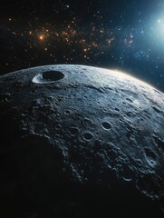 Wall Mural - Moon Surface View
