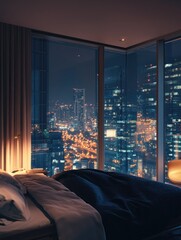 Wall Mural - cityscape from bedroom window
