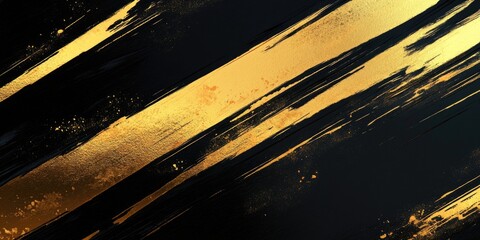 Canvas Print - Black and Gold Background Close Up