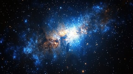 Wall Mural - A stunning view of a vibrant galaxy filled with stars and cosmic dust.