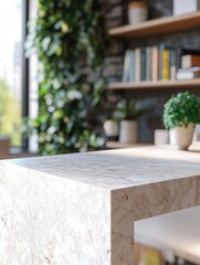 Wall Mural - Desk with potted plant