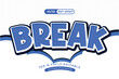 © Vectory - Break Blue Editable Text Effect