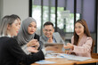© aekachai - Asia business meeting   consultations of business people in the company's meeting room.