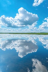 Canvas Print - Lake and Clouds