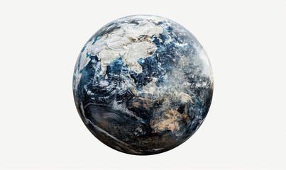 Wall Mural - a blue and white planet with a greyish blue spot on it. the planet is the size of a basketball