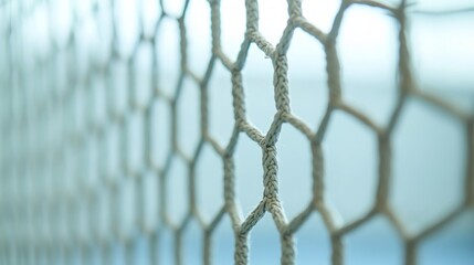 Close-up of a white hexagon net texture.