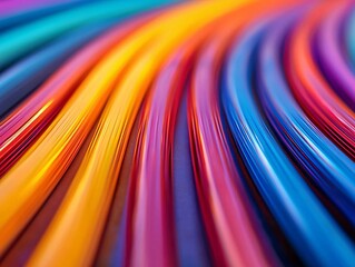 Wall Mural - vibrant and colorful lines create a mesmerizing abstract design, perfect for creative projects and b
