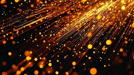 Sticker - breathtaking visual of glowing golden sparks radiating from a central point, creating an enchanting 