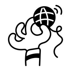 Wall Mural - a hand drawn icon of internet connection