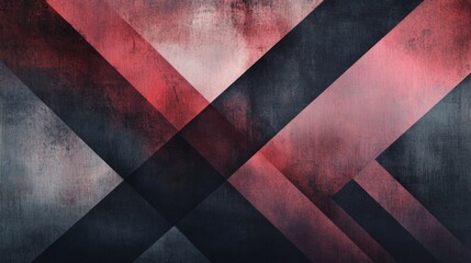 Poster - Abstract Geometric Design with Dark and Light Red Textures