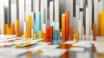 Poster - Colorful Graphs and Charts Representing Data Analysis and Growth